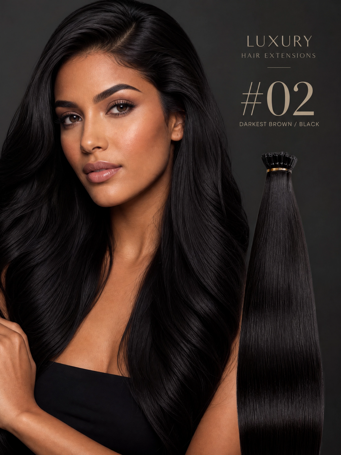 Pu traceless nano human hair European and American hair extension 16inch 40cm 20 piece pack
