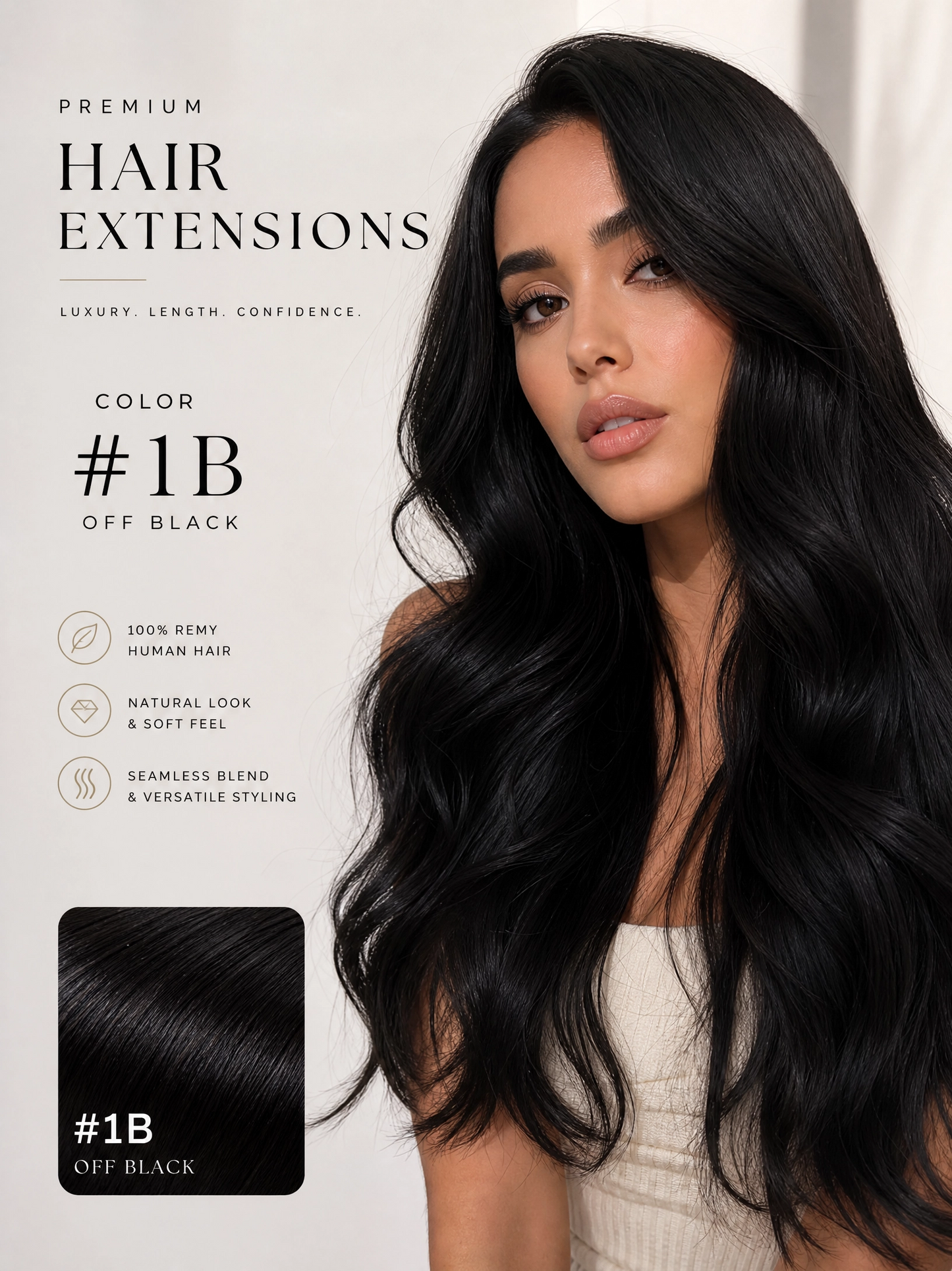 Pu traceless nano human hair European and American hair extension 16inch 40cm 20 piece pack