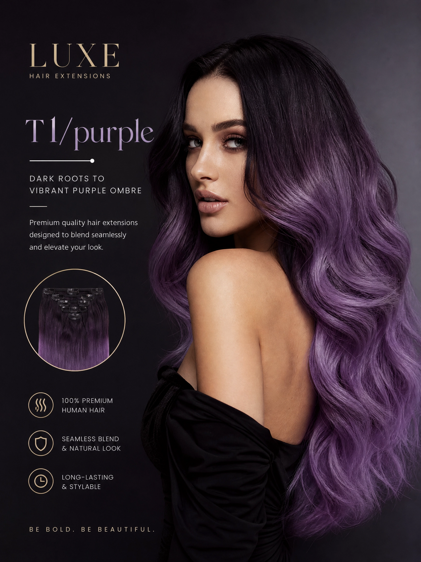 Pu traceless nano human hair European and American hair extension 16inch 40cm 20 piece pack